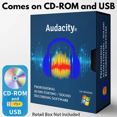 Audacity Professional Audio Music Editing - Recording - Beats For Windows CD/USB • $19.99