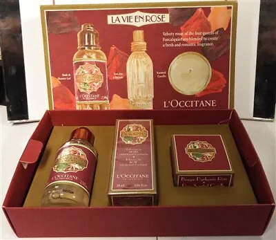 L'Occitane En Provence La Vie En Rose 3 Piece Gift Set Perfume Shower Gel • £91.69