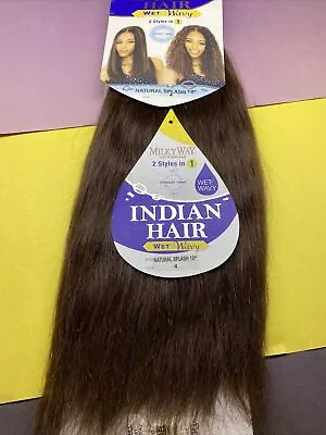 MilkyWay 100% Human Hair Weave_Wet & Wavy_INDIAN_NATURAL_SPLASH_12 _#4 • $38
