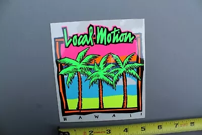 LOCAL MOTION Hawaii Neon Rainbow Sunset Trees 80's LM1 Vintage Surfing STICKER • $28