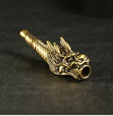 Handmade Hitter Dragon Brass Metal Smoking Pipe Tobacco Herb Cigarette Holder  • $9.99