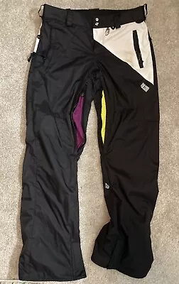 VOLCOM NIMBUS M Medium Wmns Insulated Blk Cargo Ski Snowboard Snowmobile Pants • $39.99