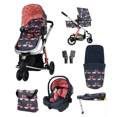 Cosatto Giggle 2 In 1 I Size Everything Bundle In Pretty Flamingo With Raincover • £429
