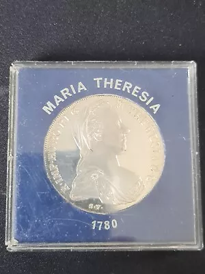 Maria Theresa Thaler Silver Coin In Case • £35