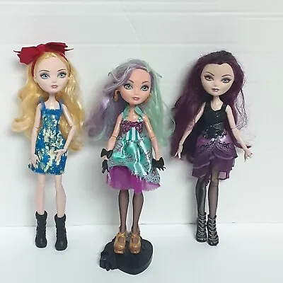 Ever After High Dolls Lot Of 3 Blondie Lockes Madeline Hatter Raven Queen Shoes • $34.95