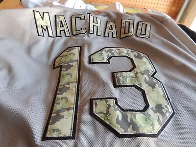 Manny Machado Baltimore Orioles Memorial Day Grey Camo Jersey New W/tags Size 52 • $70