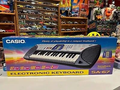 Vintage Casio Song Bank  Electronic Keyboard SA-67 With 37 Keys New In Box • $45.95