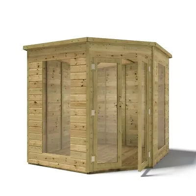 £737 • Buy Project Timber Corner Wooden Summerhouse With Storage Dual Use Shed Sun Room 7x7