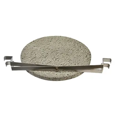 Lava Cooking Stone/Heat Deflector With Stainless Steel Brackets Dual Purpose • $63.75