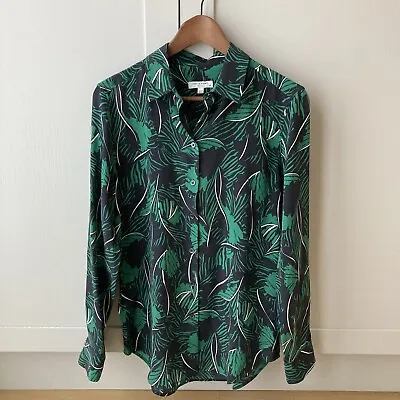 £44 • Buy Equipment Femme Silk Blouse S/P Button Up Shirt Long Sleeve Botanical Print