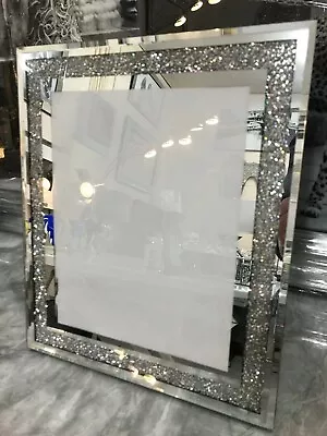 £19.33 • Buy Crushed Diamond 8x10 Photo Frame, Mirror Glass Picture Frame Sparkle Picture
