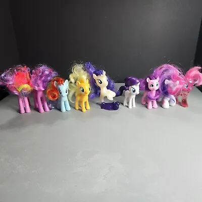 Lot Of 9 My Little Pony Brushable Hair Misc 3  Plastic Figures • $11.04