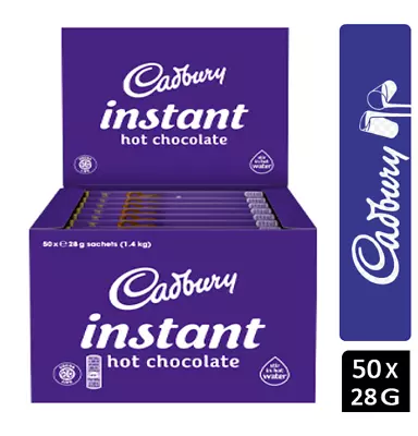 Cadbury Instant Fairtrade Drinking/ Hot Chocolate Sachets 28g {50 - 200} • £25.99