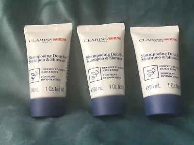 Clarins Men Shampoo And Shower Gel 90ml (3 X 30ml) Brand New And Sealed • £9