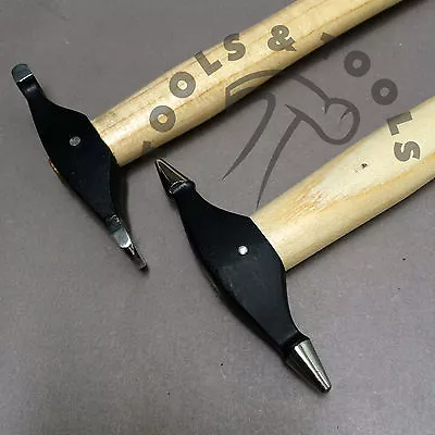 2 Pcs Jewellery Texturing Hammer Designing Forming Metal Silver Smith REPOUSSEE • £16.19