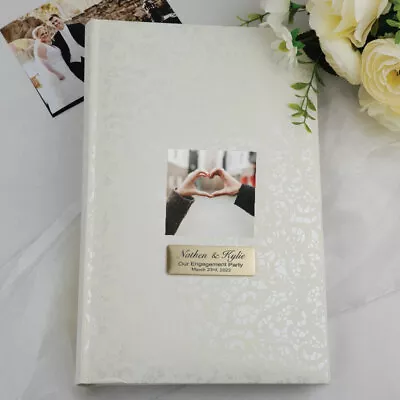 $55 • Buy Personalised Cream Lace  Engagement Photo Album - 300 - Made To Order Custom ...