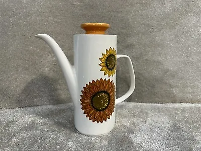 Vintage Retro Coffee Pot J&g Meakin Sunflower Design Pattern • £22.99