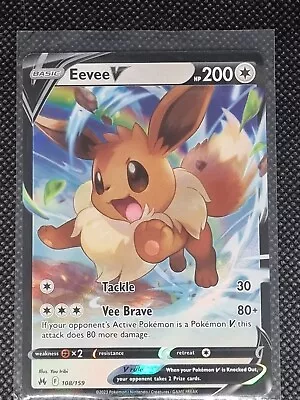 Pokémon TCG Eevee V Crown Zenith 108/159 Holo Ultra Rare • $4.99