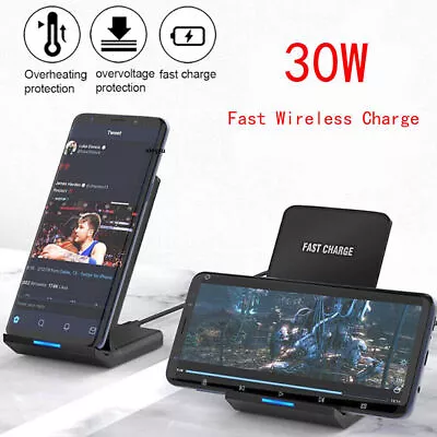 30W Fast Wireless Charger Dock Charging Stand For IPhone 11 12 13 14 Pro Max • $11.74