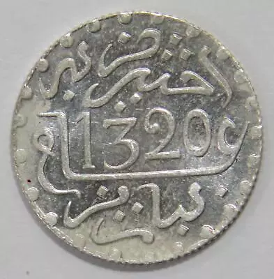 Morocco 1/2 Dirham 1903 Ah1320 Sultan Abdelaziz Silver World Coin 🌈⭐🌈 • $2.99