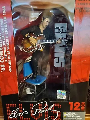 ELVIS PRESLEY 12 Inch ‘68 Comeback Special Action Figure McFarlane Sealed NIB • $99