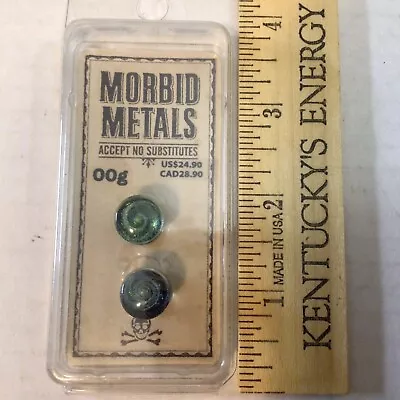 Morbid Metals Blue Shimmer Glass Plugs 00g NEW IN PACKAGE • $8