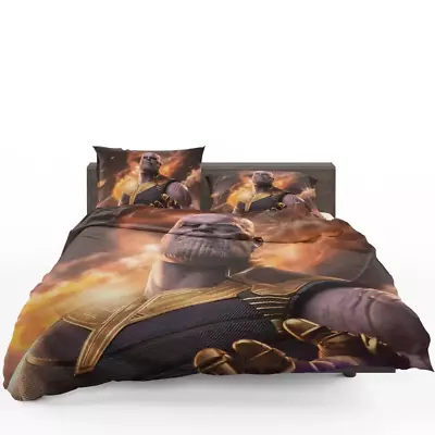 Avengers Infinity War Movie Thanos Quilt Duvet Cover Set Doona Cover Twin Soft • $54.99