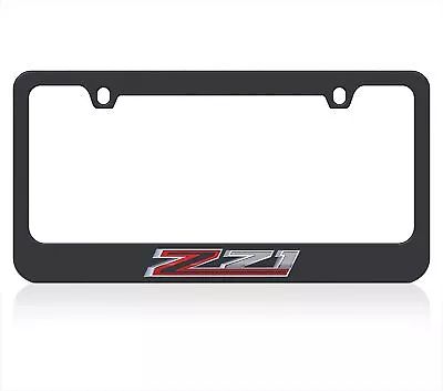 Black Chevrolet Z71 Logo Premium Carbon Stainless Steel License Plate Frame • $34.95