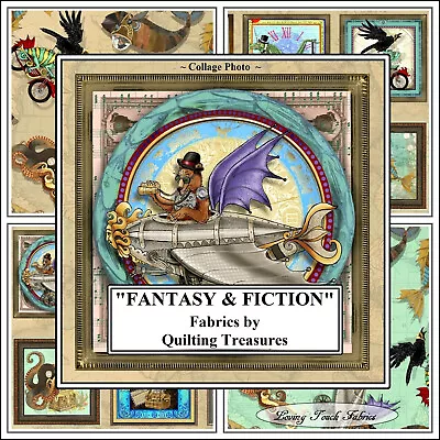 Quilting Treasures  Fantasy & Fiction  Steampunk Animals Machines Fabrics • $6.99