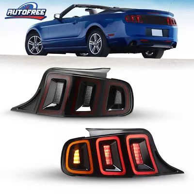 For 2010-2014 Ford Mustang LED Tail Lights Sequential Turn Signals Lamp Red Lens • $264.49