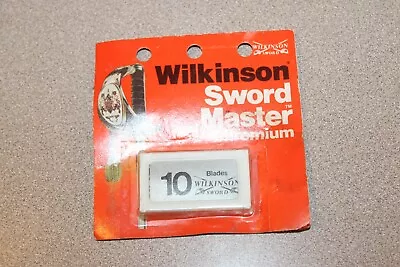 NOS Vintage Wilkinson Sword Master Chromium Double Edge Razor Blades Pack Of 10 • $29.95