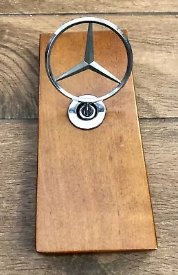 Vintage Mercedes-Benz Mounted Hood Ornament Car Emblem On Wood • $110