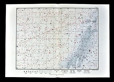 Aequinoctium 1925.0 Autumn Equinox Star Map Astronomy Chart North Sky Pleiades • $28