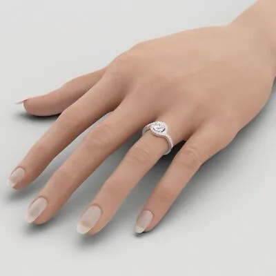 3/4 Carat F I1 Elegant Diamond Engagement Ring Round Cut 14K White Gold • $852.30