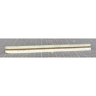 Vintage K&E 12  Paragon 563648 Wood & Plastic  Drafting Triangular Ruler/Scale E • $32