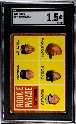 1962 Topps #594 Bob Uecker SGC Graded Rookie Parade Baseball Card *CgC605* • $185
