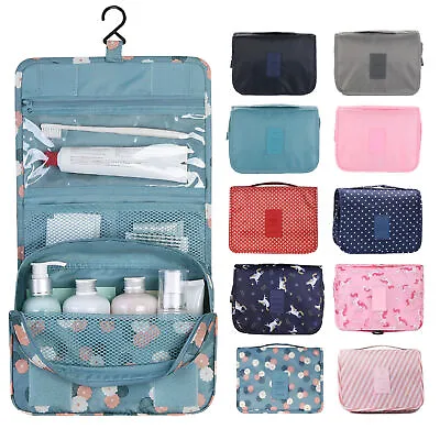 £4.79 • Buy Women Cosmetic Case Toiletry Portable Hanging Travel Pouch Kit Make Up Wash Bag