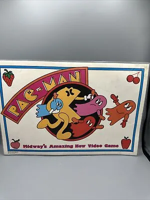 Vintage 1980s Pac Man Placemat Bally Midway Laminated Arcade Video Game 2-Sided • $19.99