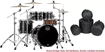 Mapex Saturn Evolution Hybrid Fusion Birch Piano Black Lacquer Drums 20_10_12_14 • $2579