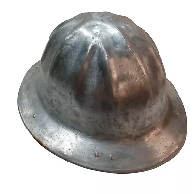 Vintage McDonald Saf T Hat Metal Aluminum Large Helmet Logging Mining Collectibl • $99.99