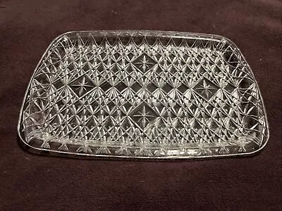 Vintage 1963 Trelawney Serving Tray Atomic Starburst 14  X 10  Lucite • $12.99