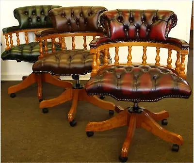 Chesterfield Captains Chair Top Quality 3 Colours • £504