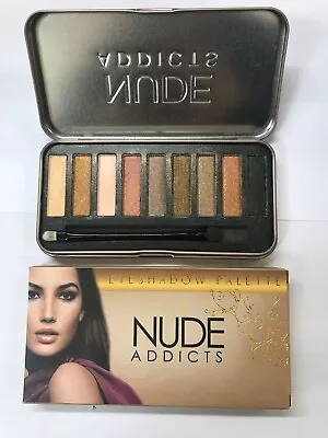 Saffron 9 Colour Nude Addicts Eye Shadow Shade Palette Tray Kit With Brush • £4.99