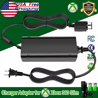 For Xbox 360 Slim Console Power Supply Brick AC Adapter Charger W/ Power Cord • $17.85