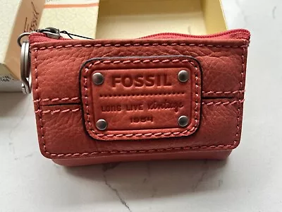 Fossil Long Live Vintage 1954 Zip Coin Purse Wallet Leather NWT • $10