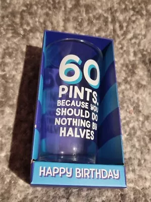 £2.79 • Buy 60th Birthday Pint Glass