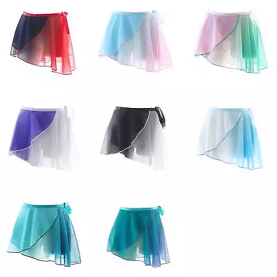 Women Adult Ladies Sheer Chiffon Ballet Wrap Skirt Over Scarf Dance Skate Skirts • $10.22