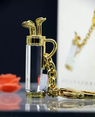 $59 • Buy Swarovski Crystal Memories Key Rings Figurine GOLF BAG Key Ring 191632 Mint