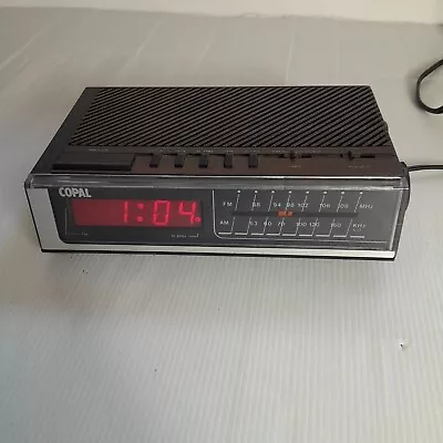 Vintage COPAL CR 2021 Woodgrain Digital Clock Radio Please Read • $59.95