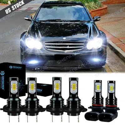 For Mercedes-Benz CLK320 CLK500 2004-2005 Combo LED Headlight + Fog Light Bulbs • $32.91